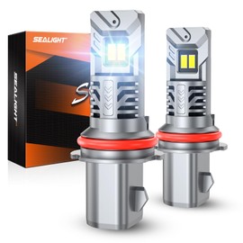 SEALIGHT 9004/HB1 Fog Lights Bulb, 30000LM High Power, 6500K Cool White with 14000RPM Cooling Fan, 1:1 Mini Size Replacement for 9004/HB1 and H11 Bulbs, Plug - N - Play, Pack of 2