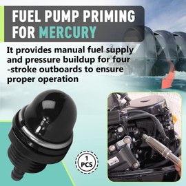 895124 Fuel Pump Priming for Mercury Outboard Motor (2005-2008), 8HP, 9.9HP, 10HP, 15HP, 20HP, Carb 4-Stroke outboard priming start pump Replacement Part