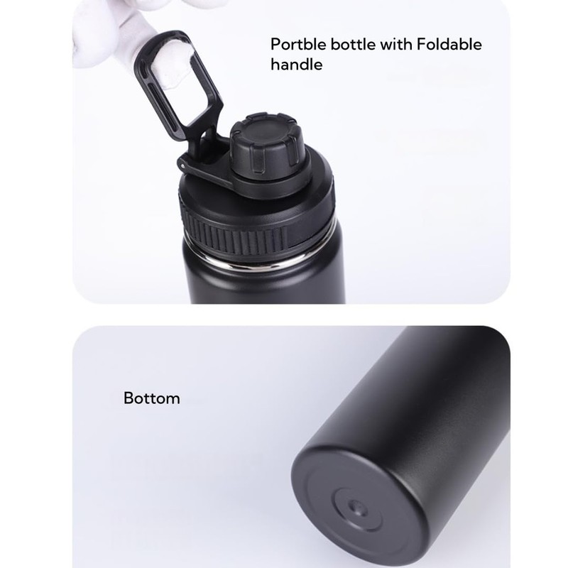 PCSCER Wide Mouth Insulated Sports Water Bottle,Double wall Stainless Steel