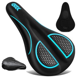 auvstar Bicycle Saddle Cover, Bicycle Seat Cushion, Ergonomic Bicycle Gel Saddle Cover for Women/Men, Saddle Cover Bicycle with Rain Protection, Bicycle Gel Cover, Saddle Pad, Saddle Protection, Soft