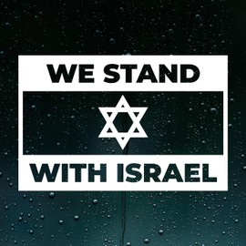 We Stand with Israel Solidarity Jewish Car Window Bumper Israeli Sticker Decal