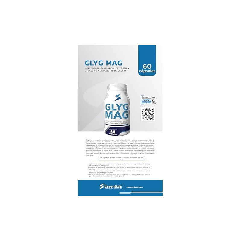 Glymag | Glicinato de magnesio | Essentials Innovation | 60