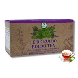Boldo te(boldo tea) 25 tea bags, vegan, 100% natural, hecho en mexico.