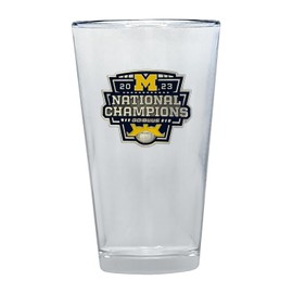 Heritage Pewter Michigan Wolverines 2023 CFP National Champions Pint Beer Glass | 16 Ounce Water Glass | Intricately Crafted Metal Pewter
