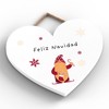 Global Designs Feliz Navidad Gonk Festive Wooden Heart Plaque Christmas