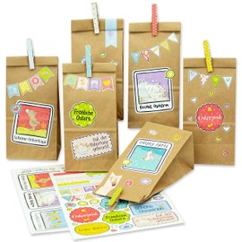 Papierdrachen 12 Creative Easter Nests for Filling with Colourful Easter Stickers – Easter Gift for Children – Green/Yellow – Easter 2019