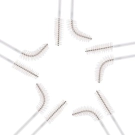 Tbestmax 500 Varitas de Mascara Desechables Cepillo de Pestañas Spoolies Blancas para Extensión de Pestañas