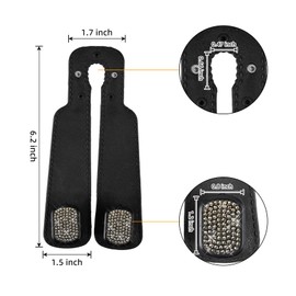 2 Pcs Bling Bling Crystal Diamond Sparkling Car Purse Hooks, Back Seat Headrest Hooks for Car Back Seats, Black with Grey Diamonds