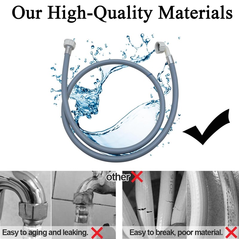 General Washing Machine Hose, 1.2m Washing Machine Water Pipe, Dishwasher