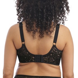 Elomi Women's Kelsey Underwire Bralette Full Coverage Bra, Opaque, Black, 36FF
