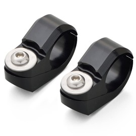 Daytona 99445 Aluminum Billet Motorcycle Clamp Bar Accessories Cross Bar Clamp Set of 2 Black