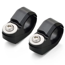 Daytona 99445 Aluminum Billet Motorcycle Clamp Bar Accessories Cross Bar Clamp Set of 2 Black