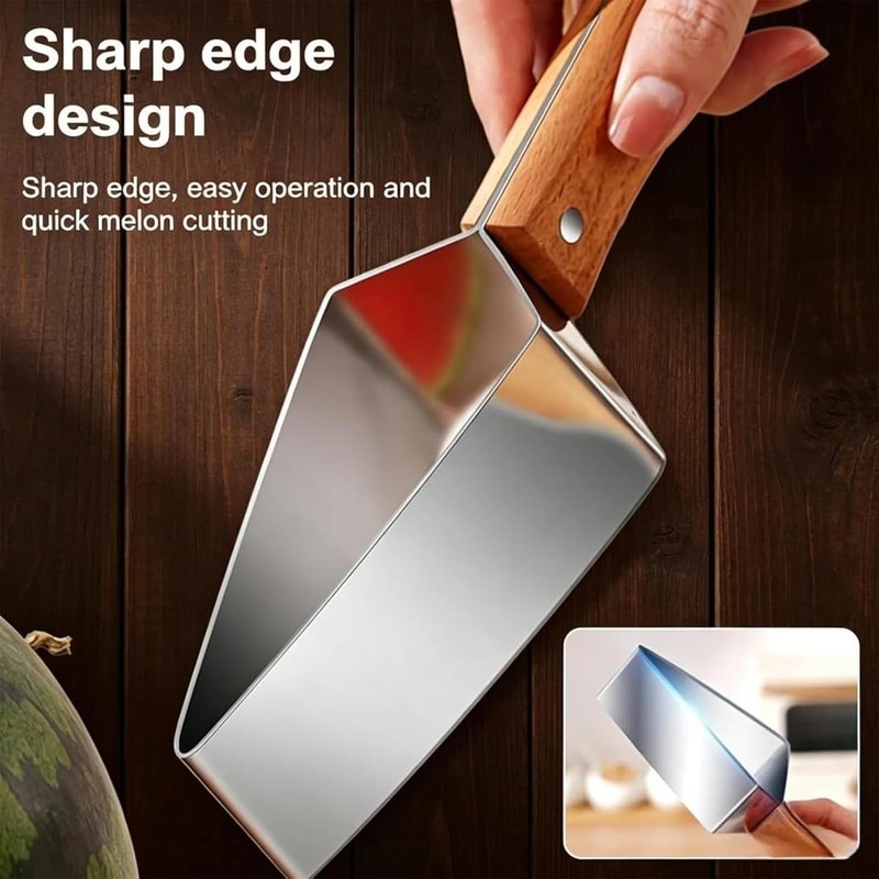 Triangle Watermelon Cutter, Watermelon Slicer Cutter Tool, 430 Stainless Steel