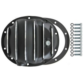 Pirate Mfg Black Finned Aluminum 10-Bolt Diff Differential Cover, Fits Jeep YJ Midsize Dana 35