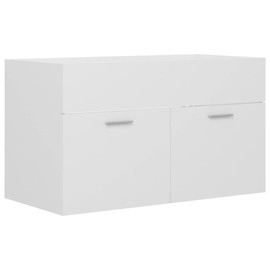 vidaXL Bathroom Cabinet, Bathroom Vanity, Linen Cabinet Bath Vanity for Sink, Bathroom Storage Cabinet, Modern Style, White Engineered Wood
