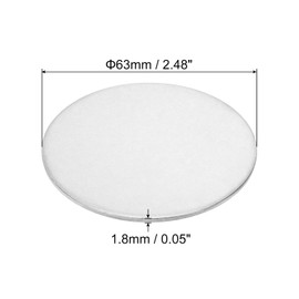 PATIKIL 63mm Steel Disc, 4Pcs Metal Stamping Blanks Tags Circle Round Metal Plate Strike DIY 304 Stainless Steel for Laser Engraving Stamping Craft Name Tag