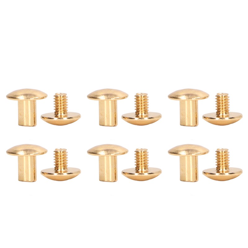 200 Sets Book Binding Screw Uniform Coating Curved Surfaces Brass