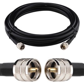 YOTENKO RG213 Coaxial Cable 18FT, 50 Ohm Coax UHF PL-259 Male to Male, Ultra Low Loss Radio Antenna Cable for CB Radio & Ham Radio