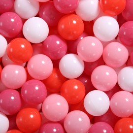 GOGOSO Ball Pit Balls for Toddlers Dogs Baby Boys Girls 2.2Inch Plasticball Toys for Kid Play Tent Birthday Slides Party Decor 170 pcs, Red+ Pink+White