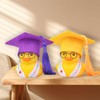 CoFuBcad Graduation Duck Car Ornament Yellow Rubber Duck Car Dashboard