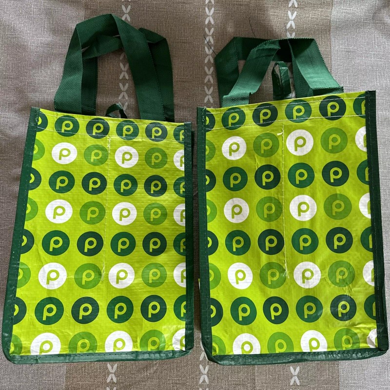 Publix 2 Wine Bottle Carriers Eco Friendly Reusable Shopping Bags