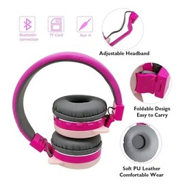 Vimi Audifonos Bluetooth Inalambricos Diadema Radio FM (Conejo)