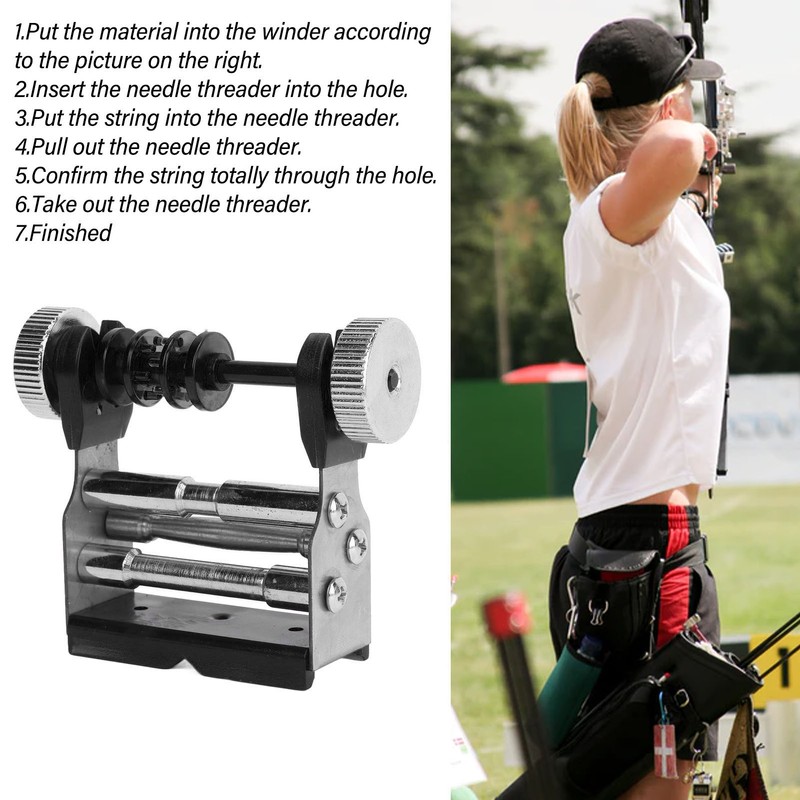 Archery Bowstring Serving Thread Jig Silicone and Metal Buckle Design