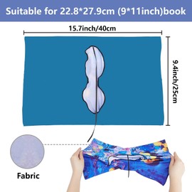 CRASPIRE Submarine World Stretchable Book Cover Fish Washable Reusable Large Nylon Book Protector Elastic Notebook Wraps Suitable for 9 x 11in Hardcover Books Classroom Students