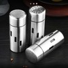 3Pcs Salt and Pepper Shakers Set Stainless Steel 3 Sizes