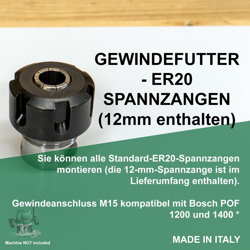 Fraiser Spindle Compatible with POF 1200-1400 ER20 Vertical Milling Cutter