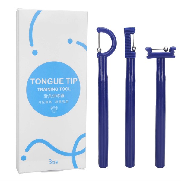 3 Piece Tongue Tip Exerciser Set Lateralization Lifting Oral Muscle Training Tool for Tongue Tip
