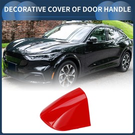 INFINAUTO Front Left Door Handle Cover for Ford for Mustang 2015-2020 ABS Red, 1 Pcs