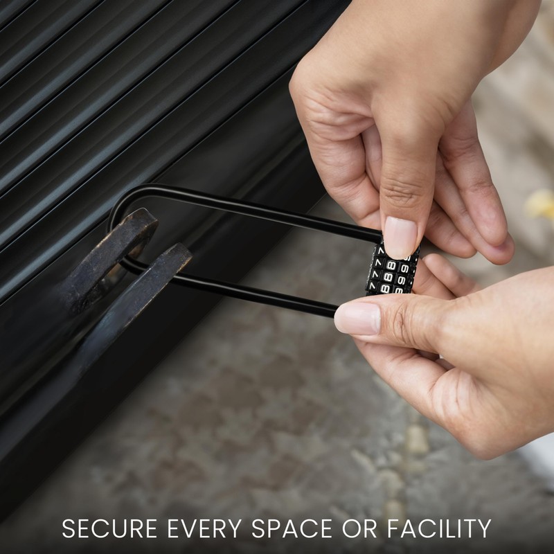 Kurtzy Combination Long Shackle Padlock - Long Gate Lock for