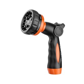 V.C.Formark Garden Hose Nozzle Heavy Duty -Thumb Control Spray Nozzles for Garden Hose High Pressure, 7 Patterns Water Hose Nozzle for Car Wash, Watering Lawn and Pets