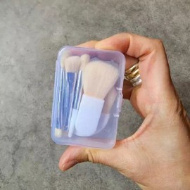 화장 브러시 미니 세트 6종 휴대 파우치 포함 메이크업 도구 외출 여행 간편 Mini Makeup Brush Set of 6 with Portable Pouch for Travel and Outdoor Use