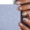 6 Sheets Bohemian Nail Stickers Gold Nail Art Stickers 3D
