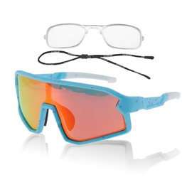 X AUTOHAUX 1 Set Motorcycle Riding Goggles Anti-glare PC Tri-Acetyl Cellulos Outdoor Sports Sunglasses for Motocross Dirt Bike ATV Red Lens Blue Purple Frame