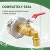 Rain Barrel Spigot Kit, 2 in Fine-Thread Adapter, Brass Valve