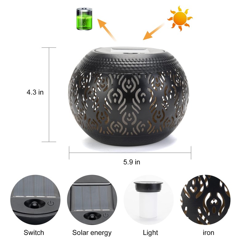Solar Table Light Outdoor Waterproof - Solar Powered LED Lamp