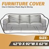 Vindafjord Clear Plastic Moving Sofa Couch Furniture Storage Covers