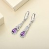 YL Infinity Knot Drop Earrings 925 Sterling Silver 12 Birthstone