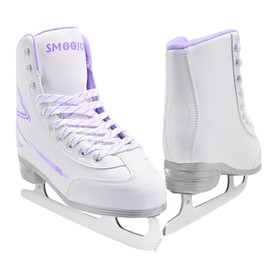 SMOOJOY Womens Ice Skates, Figure Skates with Air Cushion, Recreational Soft Beginner Figure Ice Skates for Youth Girls Boys
