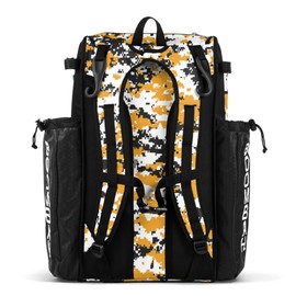 Boombah Catchers Superpack Bat Bag Digital Camo Black/Gold - 23-1/2" x 13-1/2" x 9-1/2" - Multiple Colors - Holds 4 Bats - Backpack Version (no Wheels)