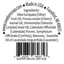 Creation Pharm Calendula Comfrey Super Salve by Creation Farm, Herbal Balm, Moisturizer, and Ointment with No Gluten, Soy, GMO or Parabens, Made in USA Comforts many issues.