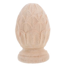 SEWACC Wood Carved Pineapple Finial: Decorative Wood Topper for Staircase and Column - European Style Wooden Post Cap - Adds Artistic Flair to Your Home