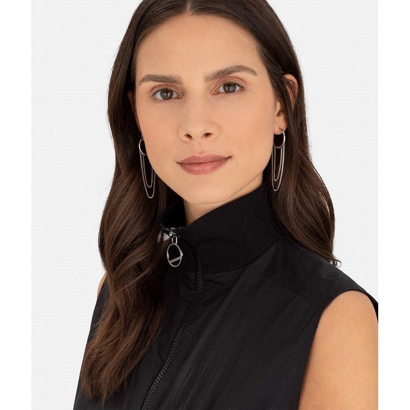 Liebeskind Berlin Creole earrings., Stainless Steel, Silver