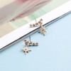 Yheakne Crystal Star Ear Climber Earrings Cz Northstar Dangle Earrings