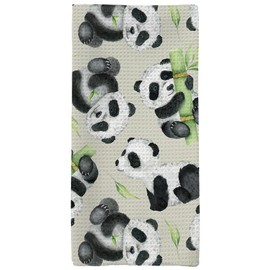 Tzhim Panda Gifts Kitchen Towels, Panda Gifts for Girls Women Hand Towels, Panda Bear Gifts Dish Towels Tea Towels for Kitchen, Panda Kitchen Bathroom Decor, 16x24inch