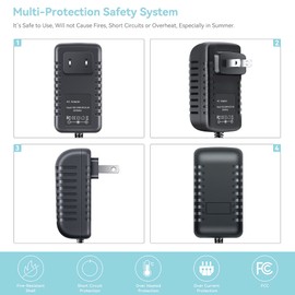 AC Adapter Compatible with Moog Grandmother Semi-Modular Analog Synthesizer Power Supply PSU