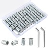 60 x Screw Nuts M8, M8 x 20 mm Threaded